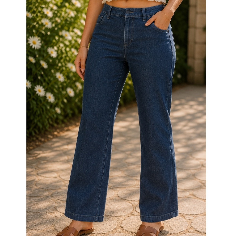 Banana Republic Womens Trouser Jeans Dark Wash Indigo Stretch‎ Denim Size 25
